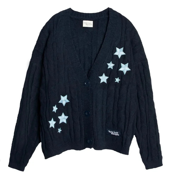OFFICIAL TAYLOR SWIFT XS/SM Midnights Eras Navy Cardigan IN HAND Unopened - Picture 1 of 4
